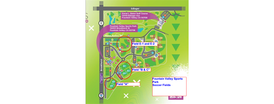 Fountain Valley Sports Park Field Map